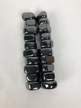 20 x  Irregular Smooth Black Beads Magnetic Hematite Gemstone Spacer Strand 1” - £15.17 GBP