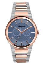 Montre homme Salvator Ferragamo Sapphire SFHP00720 cadran bleu acier bic... - £217.86 GBP