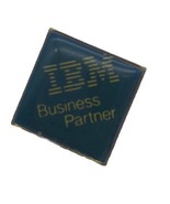 Vintage IBM Business Partner Blue Pin Pinback Enamel Technology Global - €11,07 EUR