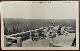 Observation Deck Cannon Mt. Aerial Tramway, Franconia N.H. vintage Postcard - $3.95