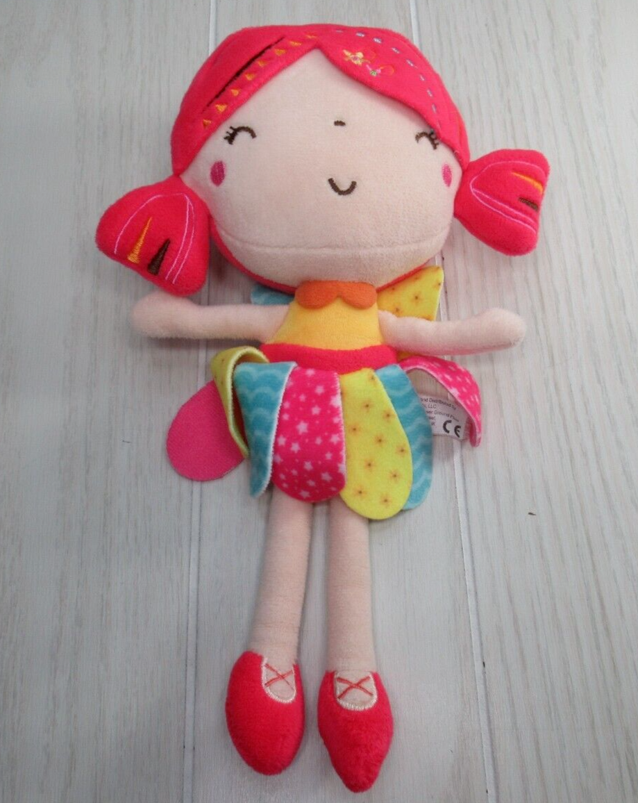 Adora Softies Blossom Pink hair Yellow Plush Flower petal skirt rag doll soft - $7.91