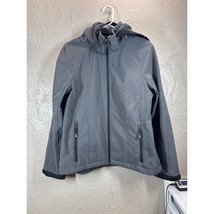 Xersion Gray Performancewear Zip Up Raglan Sleeve Hooded Coat Womens Siz... - $615.57 MXN
