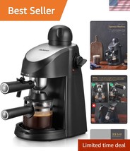 Compact 4-Cup Espresso Coffee Maker with Stainless Steel Filter - 800 Watts - $79.49