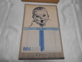 Old Vtg 1951 GERBER BABY FOODS 12 MONTH CALENDAR BABY SITTER NOTES ADVER... - £23.70 GBP