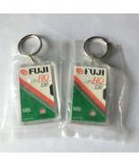 Vintage FUJI brand VHS HQ 120 shape keychain rings advertising promotion... - $29.51 CAD
