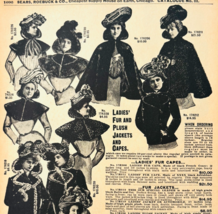 1901 Ladies Fur Jackets Reproduction Advertisement Sears Fashion Clothes... - $459.19 MXN