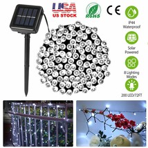 2Pack 200 Led Solar Fairy String Lights 72Ft Outdoor Waterproof Party Lamp Decor - £36.76 GBP