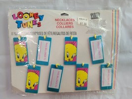 Tweety Bird Looney Tunes Necklaces New Old Stock 8 Pcs 1996 Vintage Part... - $6.67