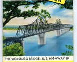 US 80 San Diego to Savannah via Vicksburg Mississippi Brochure and Map 1... - $44.50