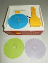 Fisher Price Music Box Record Player 2010 Toy With 3 Double Sided Records Tested - £27.41 GBP