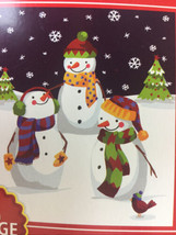 Cotton/Polyester Woven Blanket Throw Winter Scene Snowmen 50”x60” NWTS - $25.73