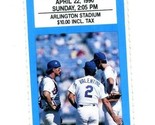Texas Rangers New York Yankees Ticket Arlington Stadium April 22, 1990  - $21.75