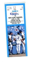 Texas Rangers New York Yankees Ticket Arlington Stadium April 22, 1990  - £17.23 GBP