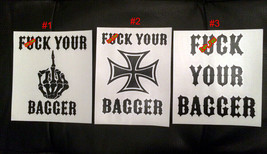 F YOUR BAGGER DECAL STICKER outlaw biker chopper motorcycle rider funny no rubs - £3.93 GBP+