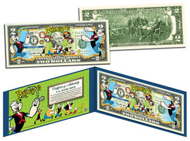 Popeye &amp; Friends Genuine Legal Tender Us $2 Bill * Officially Licensed * w/Folio - £11.04 GBP