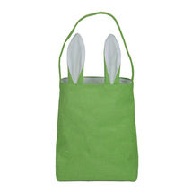 1 Pcs Green Bunny Ear Canvas Tote Bag #MNHS - £14.04 GBP