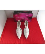 EASY STREET Moonlight Evening Pumps $65 - US Size 8 W - Silver Satin - #870 - €21,23 EUR