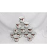 Poinsettias and Ribbons Christmas Cups Lot of 12 Xmas - $486.02 MXN
