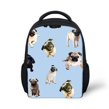 Lady Cute Pet Dog Printing Mini Travel Purse Fashion Daypack Bulldog Pug PU Back - £25.07 GBP