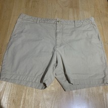 Izod Saltwater Relaxed Classic Beige Chino Shorts Mens 42 X 7” Inseam - $16.27