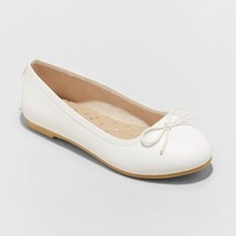 Girls&#39; Stacy Slip-On Ballet Flats - Cat &amp; Jack White 1 - £9.88 GBP
