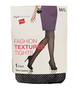 Hanes Style Essentials Fashion Textured Tights Fishnet Stockings Size M/... - $150.34 MXN