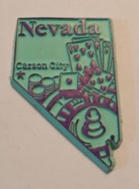 Nevada die cut rubber fridge magnet blue purple Carson City gambling car... - £6.82 GBP