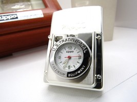 Time Lite Light Pocket Watch Clock running Zippo 2002 MIB Rare - £184.64 GBP