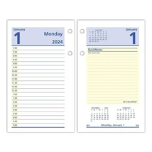 2024 AT-A-GLANCE QuickNotes 6&quot; x 3.5&quot; Daily Desk Calendar Refill Multicolor - $28.99