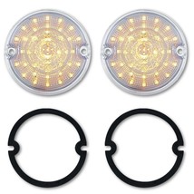 1955-57 Chevy GMC Pickup Truck Clear LED Park Light Lamp Amber Lens Gask... - £71.30 GBP