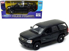 2008 Chevrolet Tahoe Unmarked Police Car Black 1/24 Diecast Model Car by Welly - $43.52
