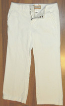 Womens Old Navy Stretch White Corduroy Pants size 2 / 30x27 with Flare Legs - $13.98