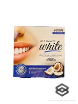 Ultimate White Whitening Dental Strips Infused With Coconut Oil  6 Strips - £5.47 GBP
