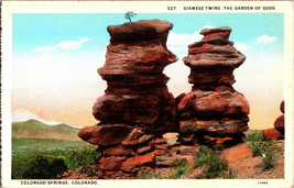 Siamese Twins, Garden of the Gods Denver CO Vintage Postcard (D8) - £4.59 GBP
