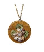 Long Multicolored Agate Stone Necklace Natural Gemstone Earth Tone Boho ... - $872.01 MXN