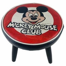 Vintage 1960s Walt Disney Mickey Mouse Club Foot Stool Collectible Chair... - £44.84 GBP