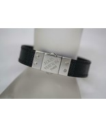 LOUIS VUITTON Reversible Damier Graphite &amp; Black Leather Check It Bracel... - $338.89 CAD