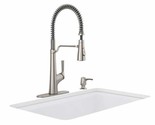 Kohler Albany Semi-Pro Kitchen Faucet R33400-SD-VS Vibrant Stainless Ste... - £136.46 GBP