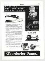 1930 Print Ad Oberdorfer Pumps for Boats Marine Use Syracuse,NY - $11.75