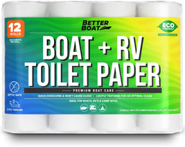 Boat and RV Toilet Paper Septic Safe Tissue Toilet Quick Dissolving 12 Single (1 - £35.88 GBP