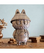 Handmade Wood Labubu Collectible Figure For Designer Toy Fan Wooden Labu... - €58,58 EUR