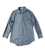 J. Crew Button Shirt Women M Medium Long Sleeve Pullover Blue 100% Cotton - $9.60