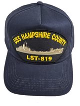 USS Hampshire County LST-819 Ship HAT - Navy Blue - Veteran Owned Business - £18.08 GBP