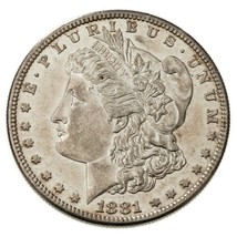 1881-S Silver Morgan Dollar in Choice BU Prooflike Condition, Mint Luster - £93.18 GBP