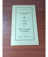 Grand Lodge of Maine Pollard Plan Booklet #1 Accepted Candidate - €6,83 EUR
