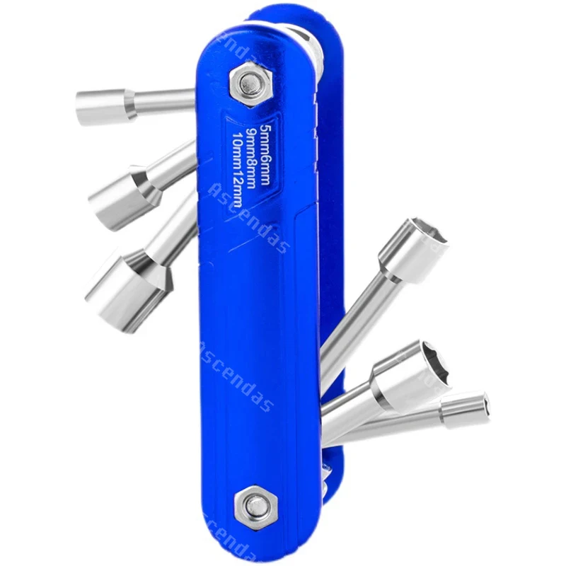6-in-1 Folding Hex Socket Wrench Set - Compact and Versatile Tool for Home, Ca - £25.75 GBP
