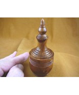 (BOX-213) BURL BOX small Thuya Wood African carved carving boxes Morocco... - $34.57 CAD