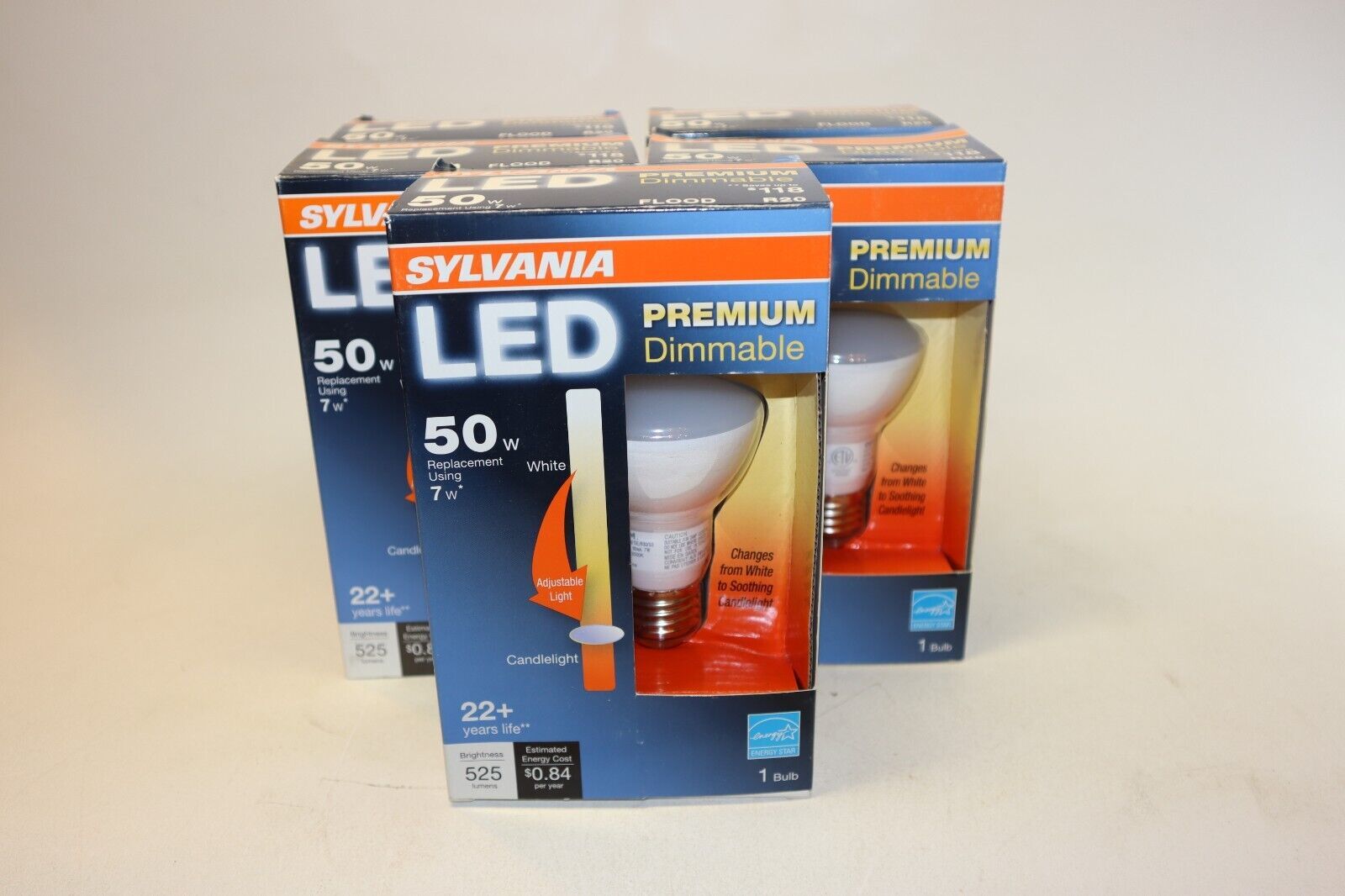 6 Sylvania LED Bulb 7W=50W R20 Flood Dimmable White To Soothing Candlelight - £13.29 GBP