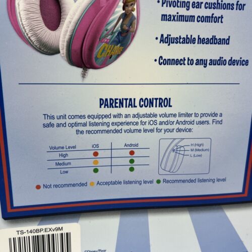 TOY STORY 4 Kids Headphones BO PEEP eKids TS 140BP Headphones Disney Pixar