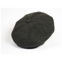 Mens Fashion Classic Flannel Wool Apple Cap Hat by Bruno Capelo ME904 Charcoal image 5
